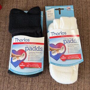 THORLOS Bundle of 2 HEALTH PADDS Crew Mini Crew Socks Men's Medium 5.5-8.5 New